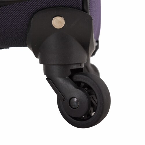 U.S. Traveler Esther Expandable Spinner Luggage - Purple Perspective: back