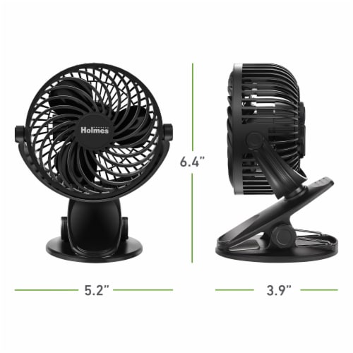 Holmes® 4 Inch Rechargeable USB-Powered Clip Fan Perspective: back