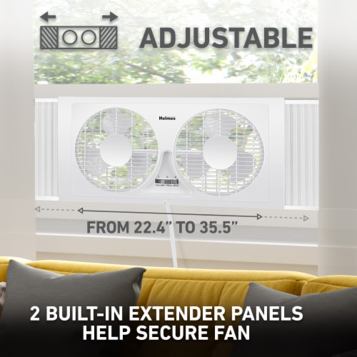 Holmes® 9-Inch Twin Window Fan Perspective: back
