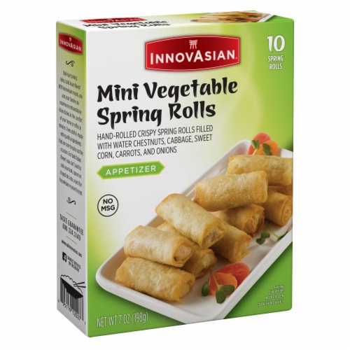 InnovAsian Mini Vegetable Spring Rolls, Frozen Perspective: back