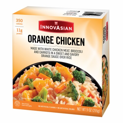 InnovAsian Orange Chicken Rice Bowl, 9 oz (Frozen) Perspective: back