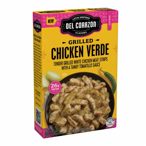 Del Corazón Grilled Chicken Verde Meal, Frozen Perspective: back