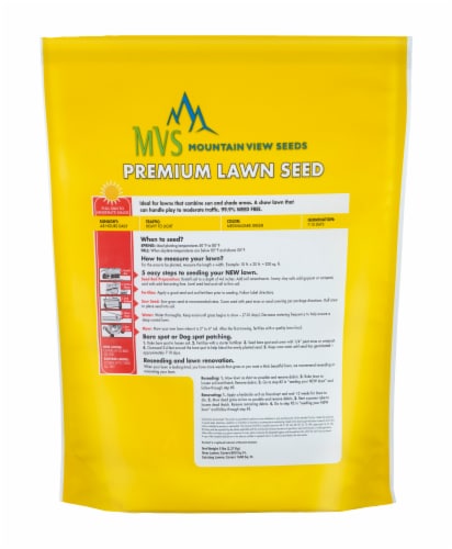 Mountain View Seeds East Cascades Premium Lawn Seed Mixture Perspective: back