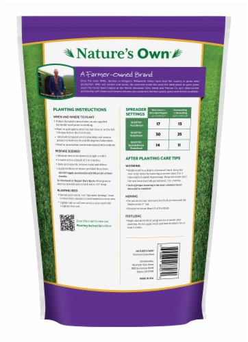 Natures Own Pacific Northwest Mix Premium Lawn Seed Perspective: back
