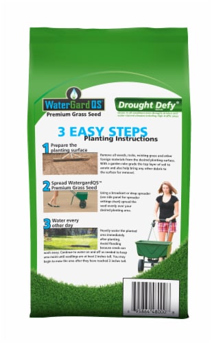 Mountain View Seeds WaterGardQS Drought Defy Mixture Premium Grass Seed Perspective: back