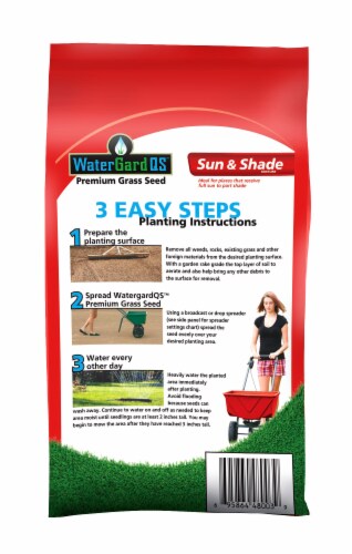 Mountain View Seeds WaterGard Sun and Shade Premium Grass Seed Mixture Perspective: back