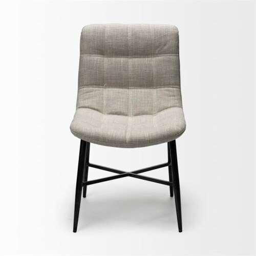 Cream Fabric Wrap With Black Metal Frame Dining Chair Cream Fabric Wrap With Black Metal Frame Dining Chair