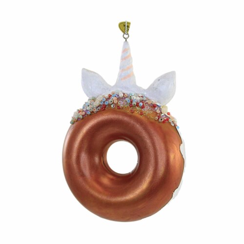 Holiday Ornament Unicorn Donut Ornament Glass Sprinkles Iced Mx181391 Perspective: back