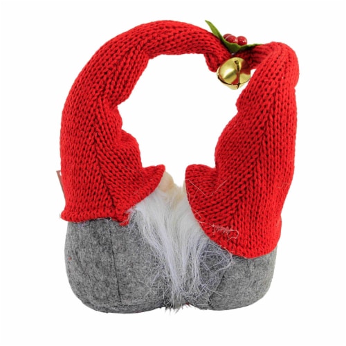Christmas Kissing Gnomes Polyester Heart Bell Holly Mx180574 Perspective: back