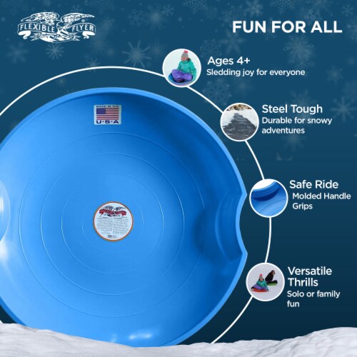 Flexible Flyer Flying Saucer 26 Plastic Snow Sled for Kids and Adults ...