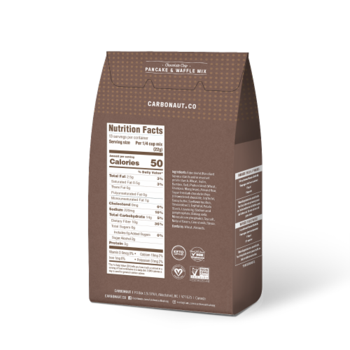 Carbonaut™ Chocolate Chip Pancake & Waffle Mix Perspective: back