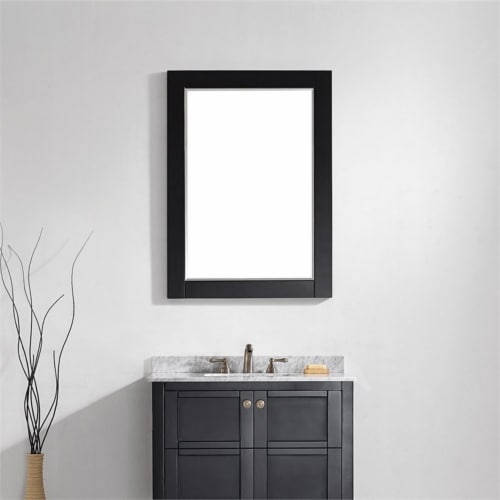 Vinnova Florence 30 Bathroom Vanity Framed Wall Mirror in Espresso Perspective: back