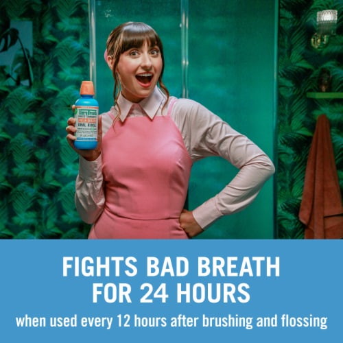 TheraBreath® Invigorating Icy Mint Fresh Breath Oral Rinse Perspective: back