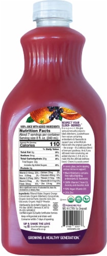 Uncle Matt's™ Ultimate Immune® Orange + Elderberry + Zinc Juice Perspective: back