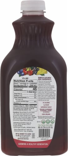 Uncle Matt's™ Organic No Sugar added Superfruit Punch Perspective: back