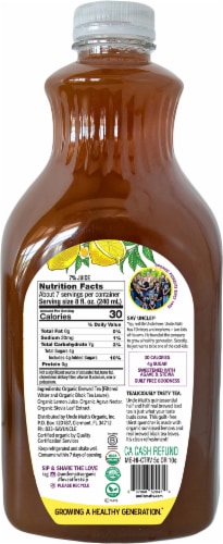 Uncle Matt's™ Organic Half & Half Black Tea Lemonade Perspective: back