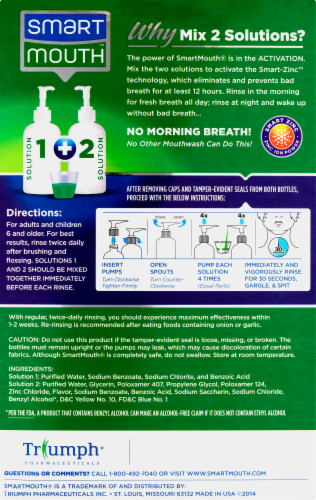 Smart Mouth Clean Mint Activated Mouthwash Perspective: back