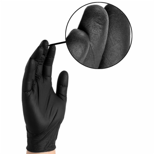Ammex Professional Nitrile Exam Gloves - Black Perspective: back