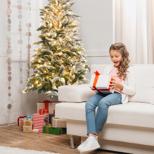 6ft pre lit shop pencil christmas tree