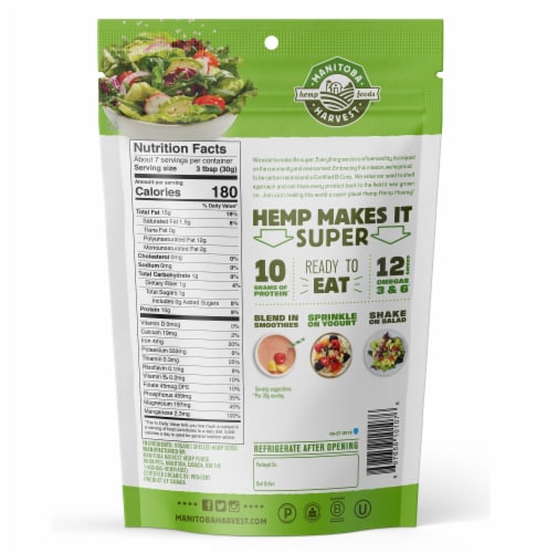 Manitoba Harvest Organic Hemp Hearts Perspective: back