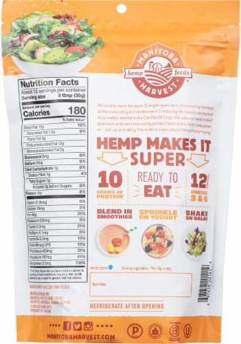 Manitoba Harvest Hemp Hearts Shelled Hemp Seeds Perspective: back