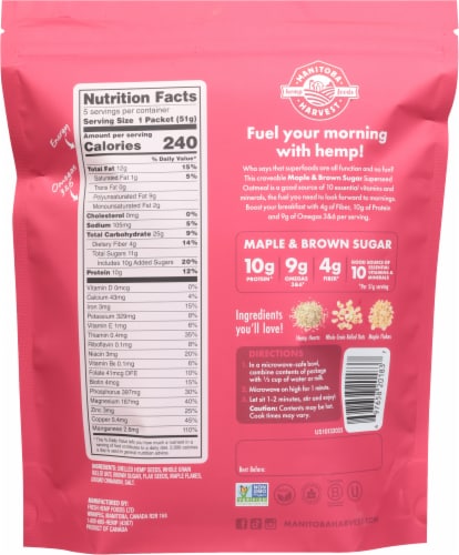 Manitoba Harvest Hemp Foods Maple & Brown Sugar Instant Superseed Oatmeal Packets