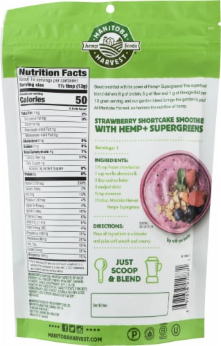 Manitoba® Harvest Hemp + Supergreens Powder Perspective: back