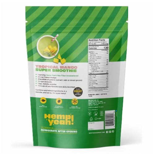 Manitoba Harvest Organic Hemp Pro Fiber Plant Based Protein Supplement Perspective: back