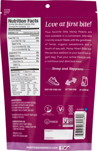 Manitoba Harvest® Crunchy Hemp Heart Bites Perspective: back