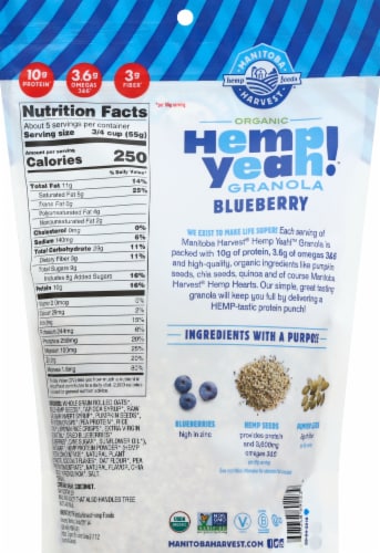 Manitoba Harvest Hemp Yeah! Blueberry Granola Perspective: back