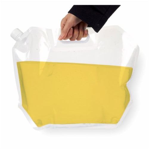 Collapsible Foldable Plastic Water Containers for Camping, Hiking, 2-Pack 5 L, 1.32 Gallon Perspective: back