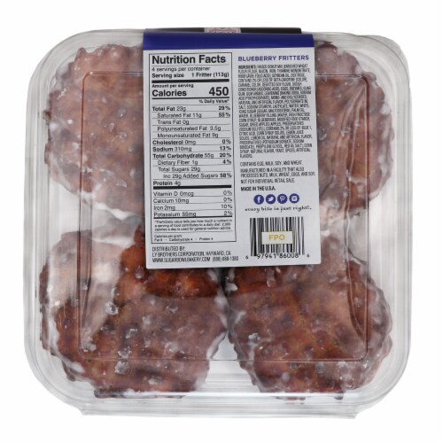Sugar Bowl Bakery Blueberry Fritters Perspective: back