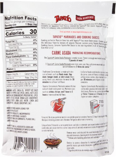 Tapatio® Traditional Spicy Carne Asada Marinade Perspective: back