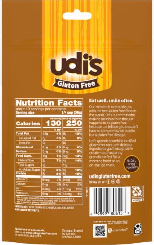 Udi's® Gluten Free Pure & Simple Au Naturel Granola Perspective: back