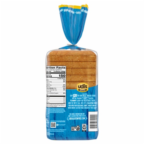 Udi's Gluten Free White Sandwich Bread Perspective: back