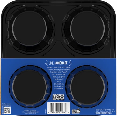 Udi's® Gluten Free Blueberry Muffins Perspective: back