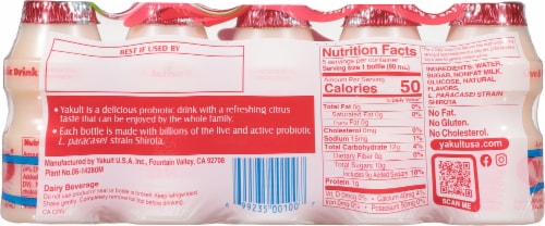 Yakult Nonfat Probiotic Yogurt Drink Perspective: back