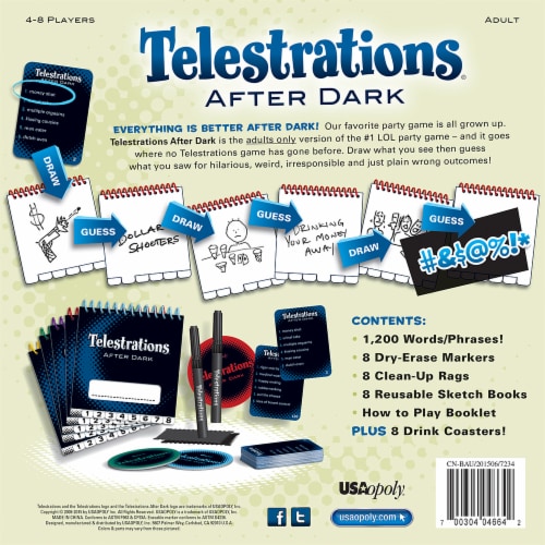 USAopoly Telestrations® After Dark® Party Game Perspective: back