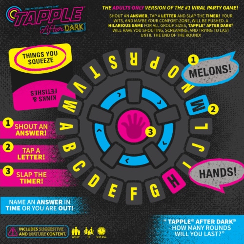 Tapple: After Dark Fast Paced NSFW Board Game Perspective: back