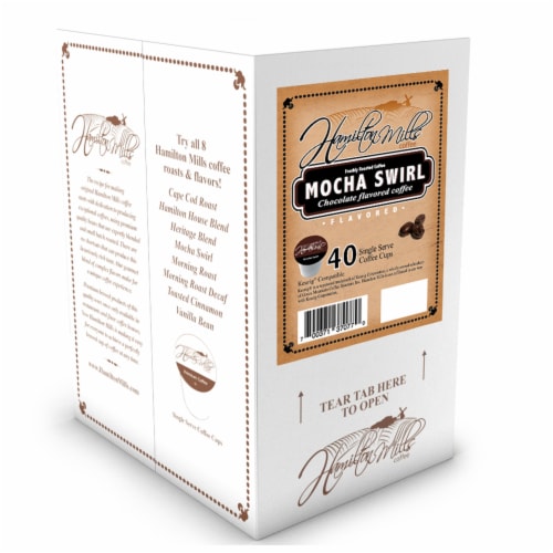 Hamilton Mills Mocha Swirl Coffee Pods, 2.0 Keurig K-Cup Brewer Compatible, 40 Count Perspective: back