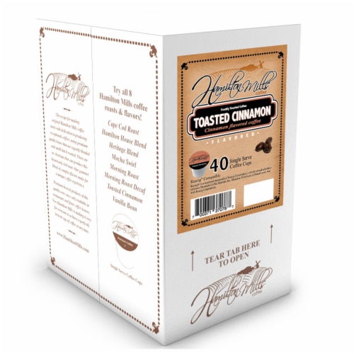 Hamilton Mills Toasted Cinnamon Coffee Pods, 2.0 Keurig K-Cup Brewer Compatible, 40 Count Perspective: back
