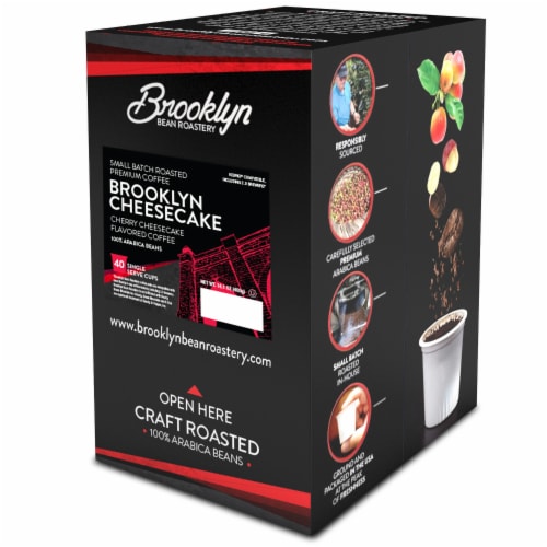 Brooklyn Beans Brooklyn Cheesecake Coffee Pods for Keurig K Cups Coffee Maker, 40 Count Perspective: back