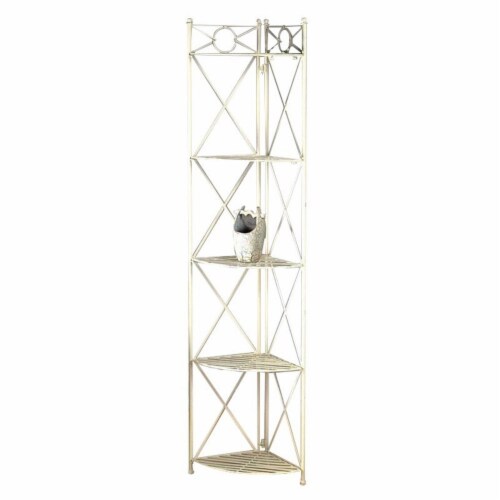 International Caravan Iron 5-Tier Corner Shelf