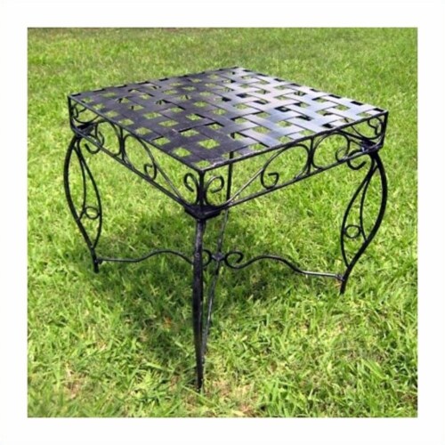 International Caravan Mandalay  Iron Square Side Table