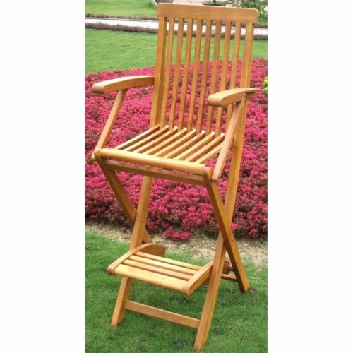 International Caravan Set of Two Royal Tahiti Outdoor Folding Bar Chair International Caravan Set of Two Royal Tahiti Outdoor Folding Bar Chair