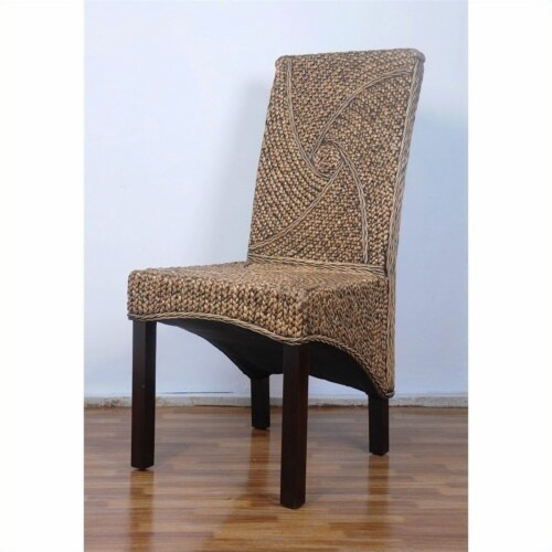 International Caravan Lambada Hyacinth Spiral Design Chair