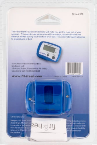 MEDport Fit and Healthy Calorie Pedometer Perspective: back