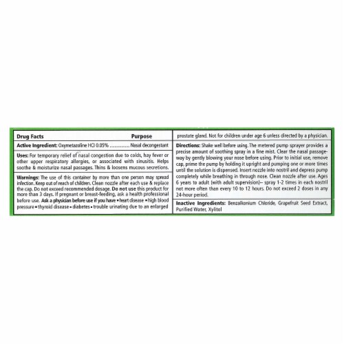 Xlear® 12 Hour Nasal Decongestant Perspective: back