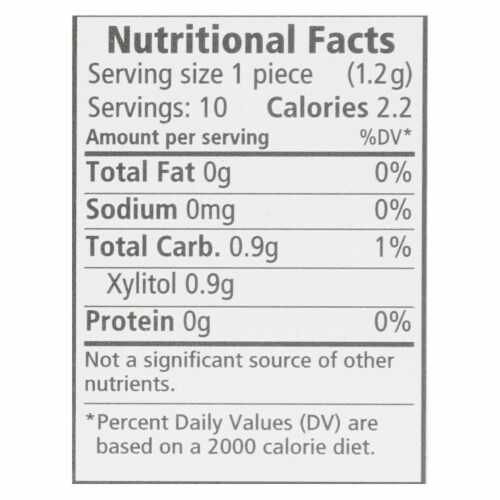 Spry® Natural Green Tea Sugar Free Gum Perspective: back