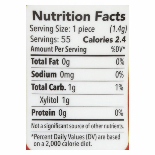 Spry Xylitol Gum - Stronger Longer Cinnamon - Case Of 6 - 55 Count Perspective: back